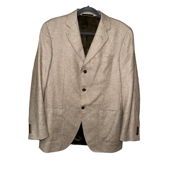 Eredi Pisano Loro Piana Cashmere Coarsehir Oatmeal Blazer Men’s Size M/L